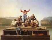 George Caleb Bingham Die frohlichen Bootsleute oil painting on canvas